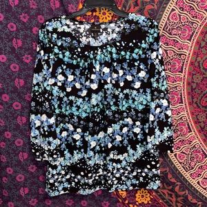 4/$30 Blue Floral Blouse